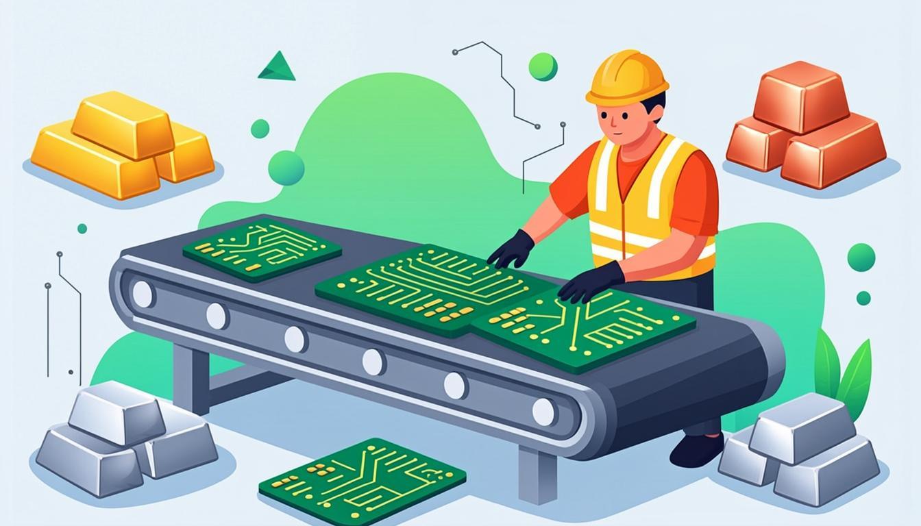 Processo de reciclagem de lixo eletrônico